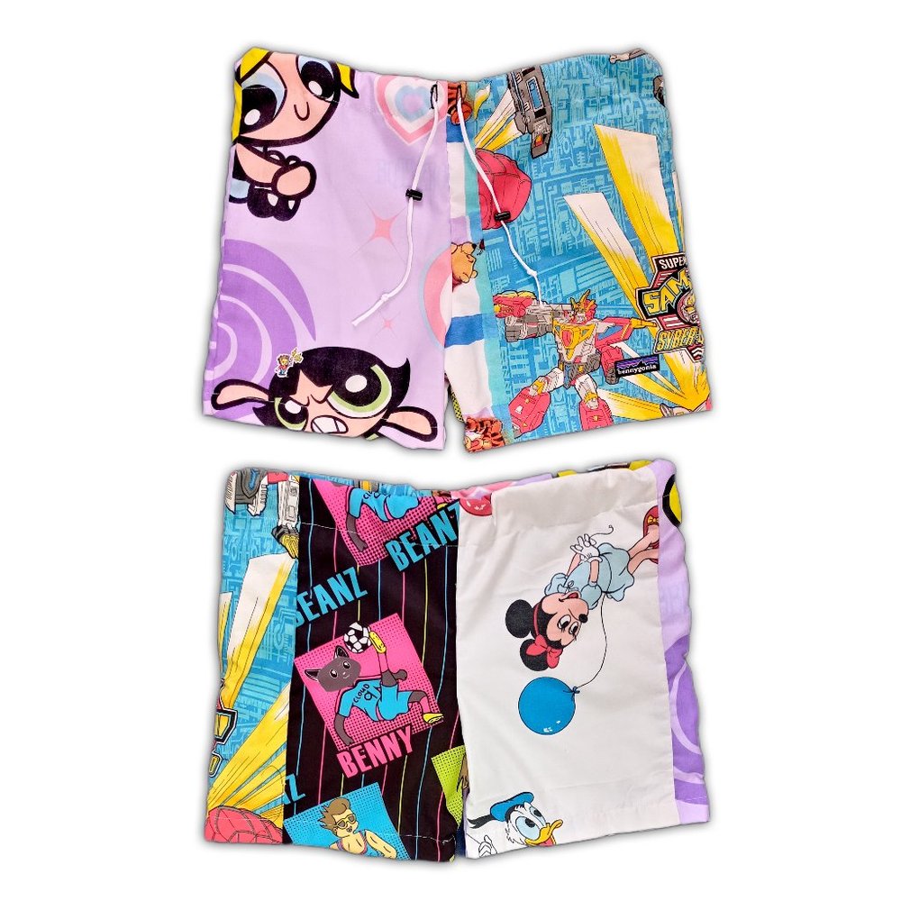 Vintage Medley Power Puff Girls / Minnie Mouse / SUPERHUMAN Bennygonia Shorts - Picture 1 of 11